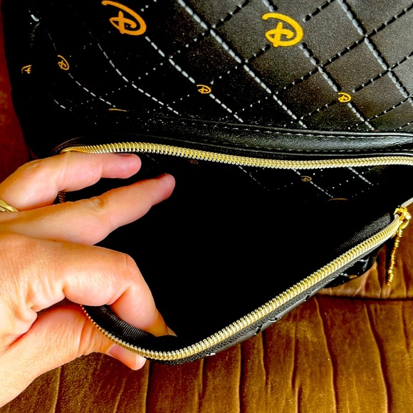 Black and Gold Disney Loungefly Backpack - Picture 4 of 5